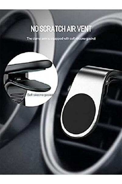 Primo Plus Car Air Vent Magnetic Phone Holder Silver/Black