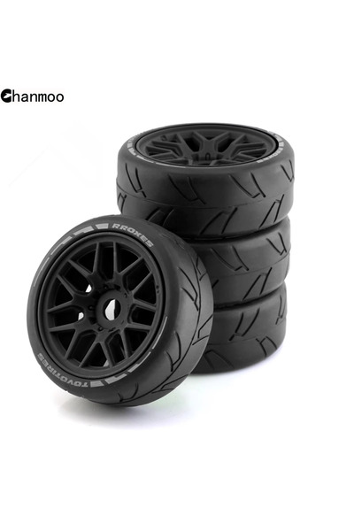 Choice 4 pcs black 4Pcs 1:8 RC Off Road Buggy Rally Car Tires 103mm Wheel 17mm Hex for 1/10 RC Car HSP Hoba