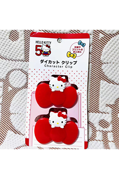 Choice 2PCS 2Pcs Anime Sanrio Hello Kitty Kawaii Storage Clip Cartoon Kt Cat Red Student Folder Company Inv