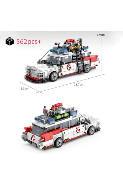 Choice مجموعة مكعبات بناء سيارة سباق تقنية MOC بدون صندوق أخضر من Creative Assembly GHOSTBUSTERS ECTO-1