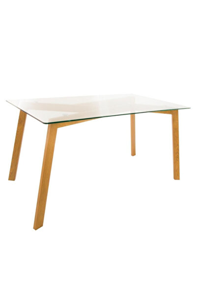 Atmosphera Taho Rectangular Tempered Glass Dining Table