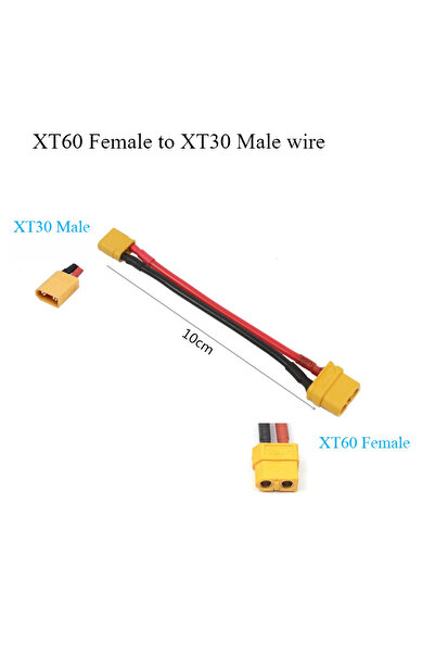 Choice سلك XT60F إلى XT30M، محول بطارية ليثيوم بوليمر RC من XT30 إلى XT60 ذكر...