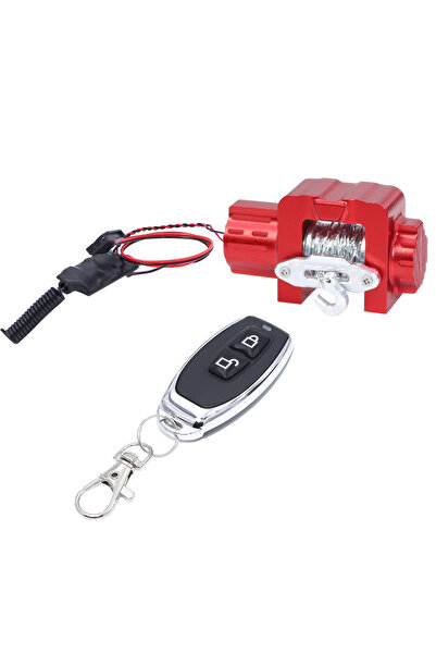 Choice Red TRX4M Metal Simulated Winch With Controller System Wireless Winch For 1/18 RC Crawler Car Trx4-M
