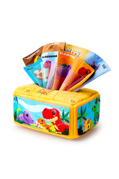 Choice طفل ديناصور يرسم منشفة ورقية ويمزق علبة مناديل أحجية للأطفال تعليم مبك...