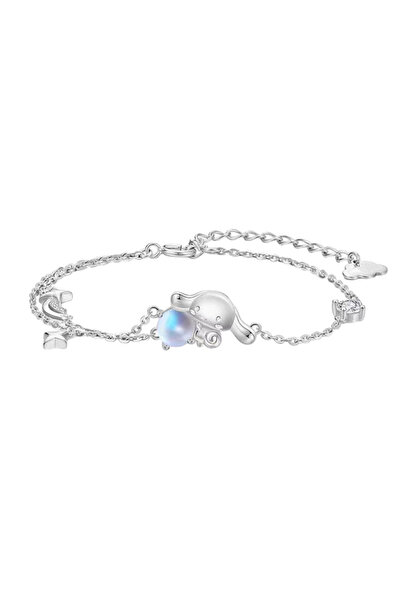Choice A Kawaii Sanrio Cinnamoroll Ins Fashion Silver Bracelet Female Sweet Luxury Hand Decoration Y2k Gir.