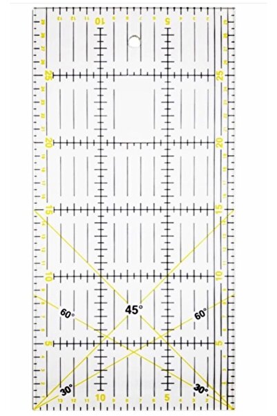 supertrend Terzi Modelist Patchwork Kırkyama Cetveli 15x30 cm.