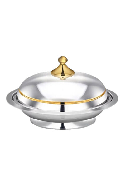 Bohara طبق تقديم ذهبي دائري 36 سم