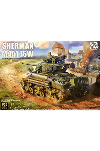 Choice مجموعة نموذج بلاستيكي للدبابة المتوسطة شيرمان M4A1 بمقياس 1/35 من طراز BORDER BT-046، بقطر برج 76 مم
