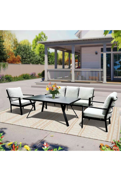 Living Accents 4-Piece Aluminum Sergio Dining Set