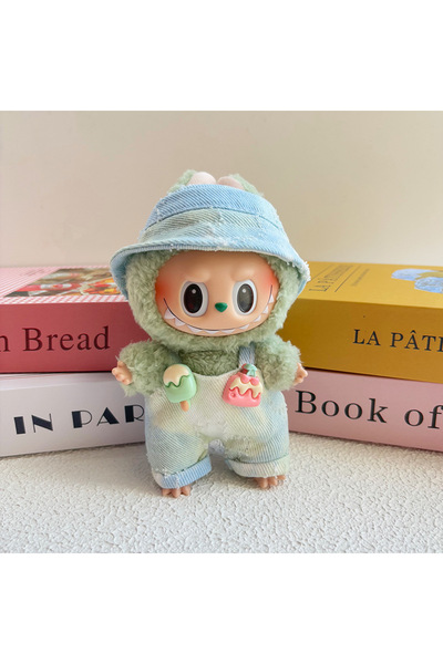 Choice لا دمية. ملابس دمية خضراء لملابس لابوبو 17 سم ملابس دمية قطيفة صغيرة ب...