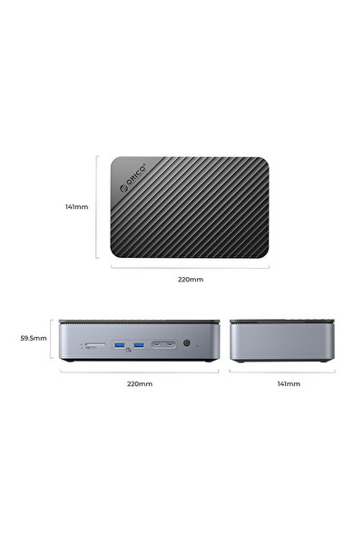 Orico D35M2 10in1 Dock, 3.5" HDD & M.2 NVMe, HDMI, 2.5G LAN, USB 3.2, PD100W, Type-C Disk Kutusu