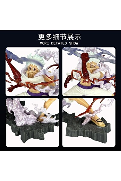 BANDAI One Piece Wink Studio Small Thunderbolt Nikalufei 12CM Statue Model Handmade Ornament
