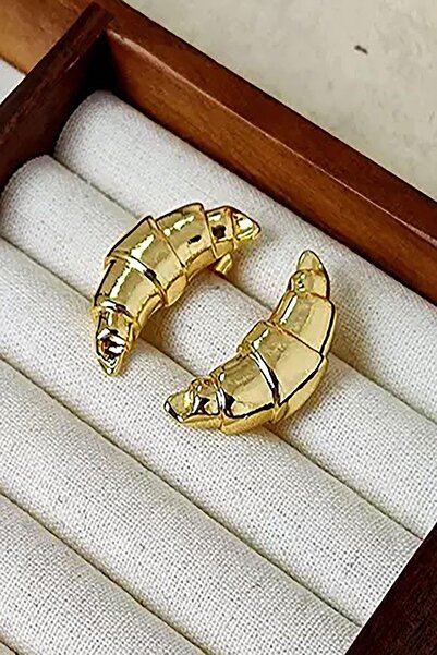TAKIŞTIR Gold Color Steel Earrings (Pair)