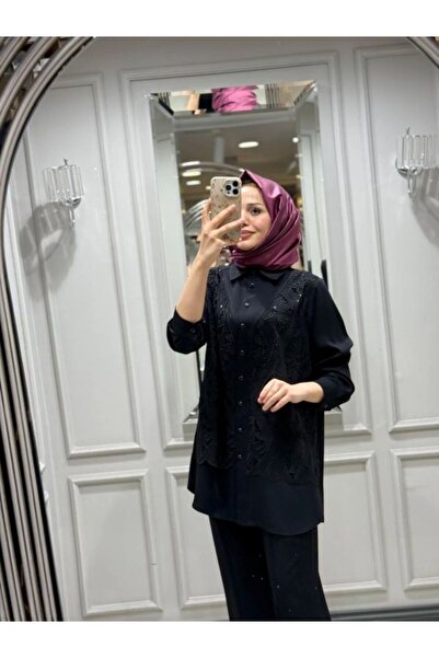 FUAT GÜRSEN Fuat Gürşen 4300 Large B. Front Lace Detail Tunic