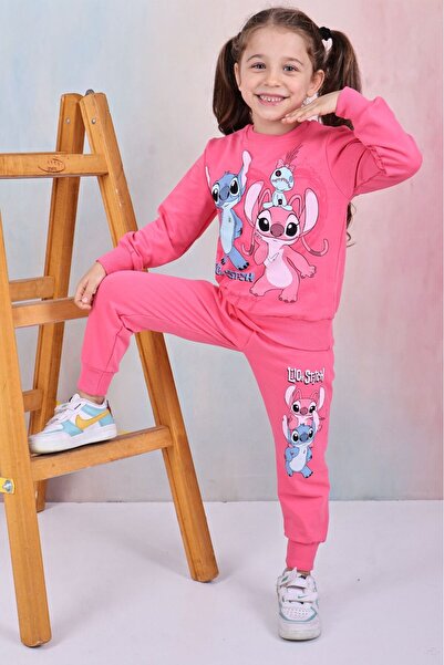 Yağmur Giyim طقم رياضي بناتي من القطن 100% بنمط مطرز بخيطين PJK2İ للأعمار من ...