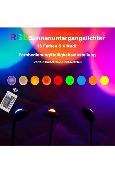 Primo Plus Sunset Projection Lamp, Sunset Lamp Designed With 16 Static Colors Gradient Effects