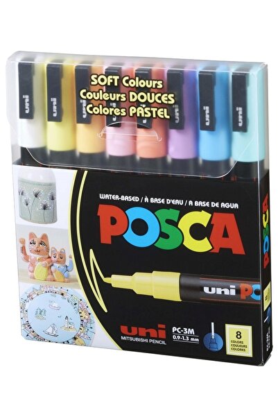 supertrend مجموعة أقلام تلوين مائية من نوع Posca PC-3M 0.9-1.3 بألوان باستيل ...