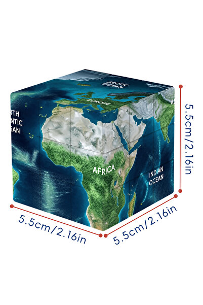 Choice مكعب سحري ثلاثي الأبعاد لخريطة العالم 3x3x3، لعبة ألغاز احترافية لتخفيف التوتر وسلسة السرعة