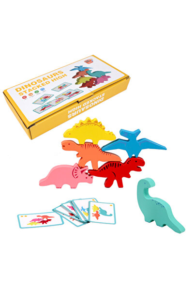 Choice ألعاب مكعبات التوازن الخشبية متعددة الألوان للأطفال، لعبة بناء الديناص...