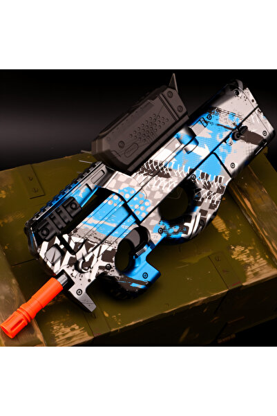 Choice مجموعة كرات الجل P90 الزرقاء - لعبة قتال خارجية قابلة لإعادة الشحن للم...