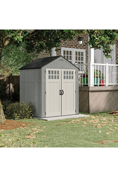 Suncast حظيرة تخزين إيفريت المدمجة دوف 6 × 5 أقدام