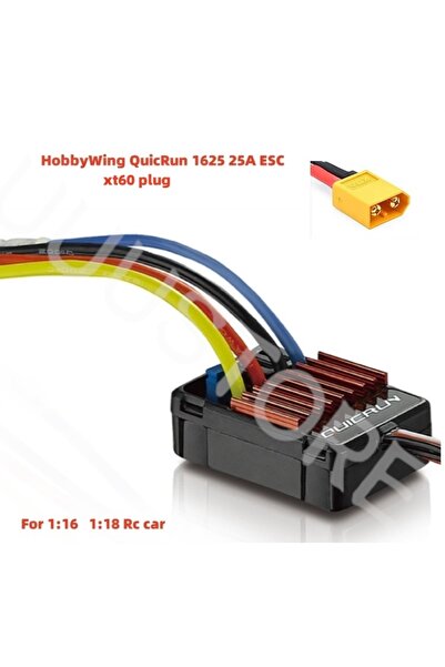 Choice 1625 XT60 Plug HobbyWing QuicRun 1060 60A 1625 1080 G2 80A Brushed Electronic Speed Controller ESC W