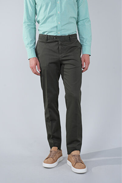 Bisse Haki Pamuklu 4 Cepli Erkek Basic Spor Pantolon