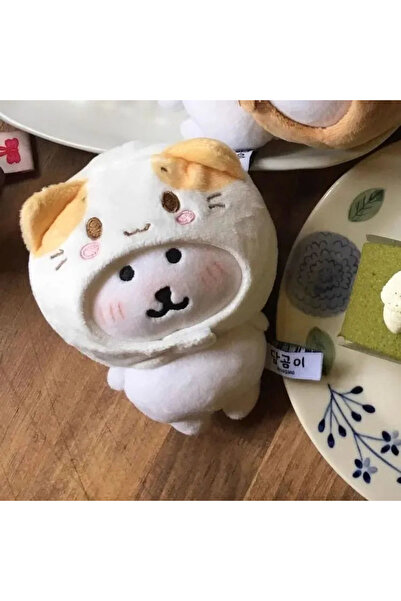 Miniso لا دمية كاواي ريلاكوما غطاء رأس دب مريح 10 سم دمية قطنية قلادة مجوهرات...