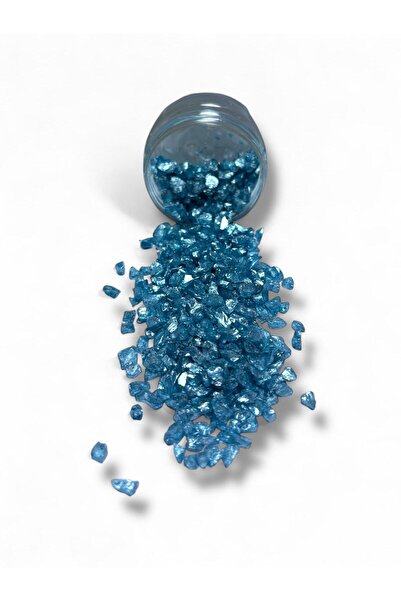 stonechem Epoksi Çalışmalarınız İçin Parlak Cam Kırıkları 4-8 mm GÖKYÜZÜ MAVİ...