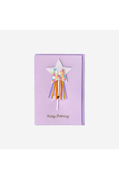 Flying Tiger Copenhagen Asa Detaylı Mor Tebrik Kartı