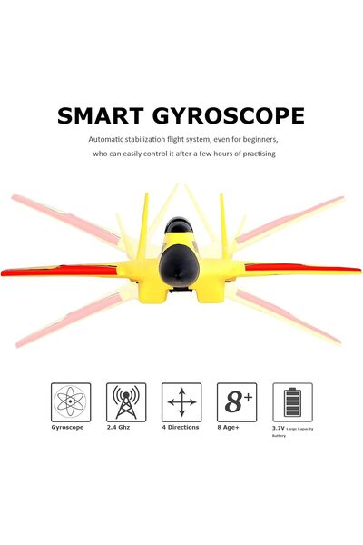 Generic DKH Remote Control Airplanes Glider, 2.4 GHZ, 2 Channels Toy - Multicolor
