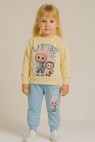Yağmur Giyim PJK2İ Labubu Σετ αθλητικής φόρμας για κορίτσια με σχέδιο 2 κλωστ...