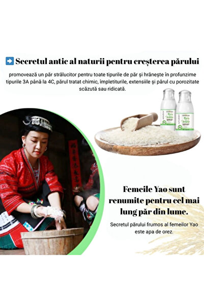 OEM Fermented Rice Water, Castor Oil and Biotin Hair Growth Spray, 50 ml