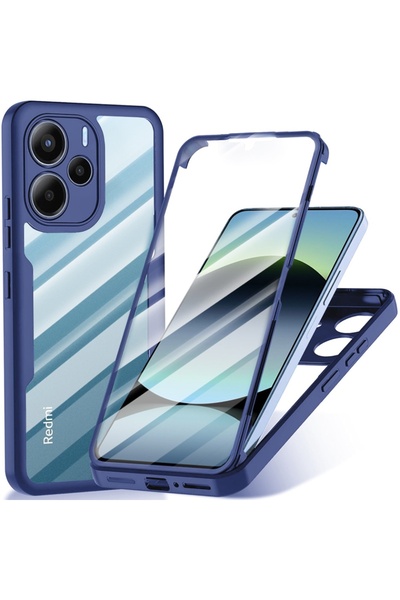 SKYDDAR INNOVATION Case + Foil for Xiaomi Redmi Note 14 4G (Regional), [360° Package] ColorVerse, set sticker, Blue