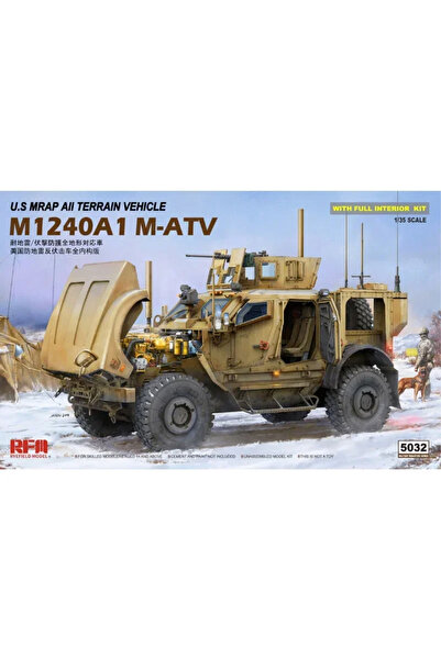 Choice نموذج بلاستيكي من مركبة U.S MRAP All Terrain Vehicle M1240A1 M-ATV (مع كامل التصميم الداخلي) 1/35 Ryefield RM-5032...
