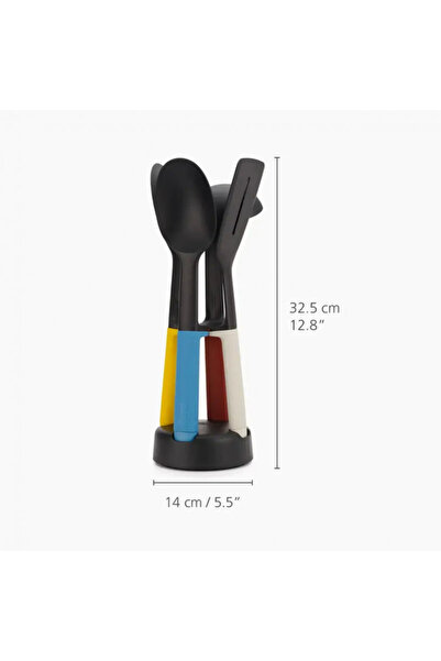 Joseph Joseph Set de tacâmuri de gătit Elevate 10542, 4 buc., suport, reziste...
