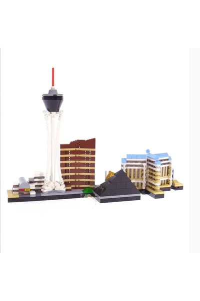 Choice متوافق مع 21047 الهندسة المعمارية لاس فيغاس بناء كتل الطوب ألعاب للبالغين ك...