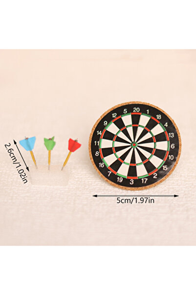 Choice مجموعة واحدة من ألعاب السهام الرياضية المصغرة لبيت الدمية بمقياس 1:12 ...