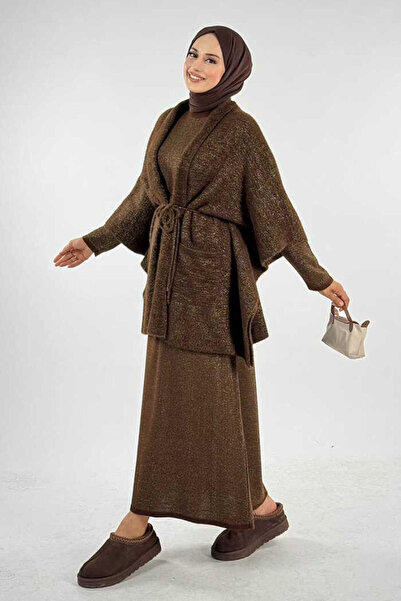 Bym Fashion Sim Detailed Pocket Poncho 18332 Brown