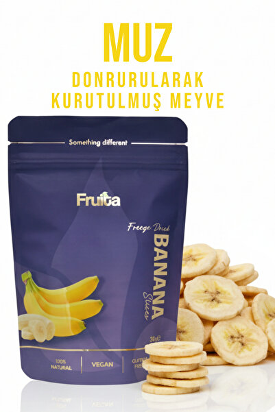 Fruita Dilim Muz Kurusu Dondurularak Kurutulmuş Muz Meyve Cipsi Sağlıklı Atış...