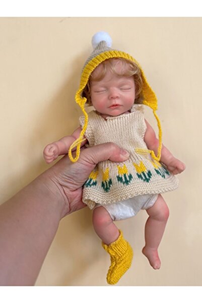 Choice شعر متجذر، قطعة واحدة، 10 بوصات، فم مفتوح، فتاة سيليكون حديثة الولادة،...