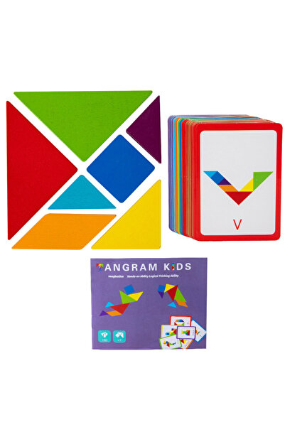 Choice NB170C1 3D Wooden Tangram Jigsaw Puzzles Board Games Kids Montessori E...