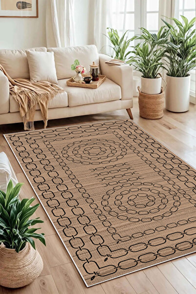 df home Salon Halısı Mutfak halısı Yolluk Geometrik İskandinav Eskitmeli Diji...
