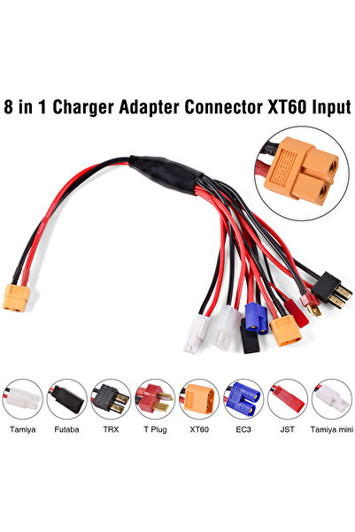 Choice XT60 Plug RC Charger Adapter Connector 8 In 1 Charger 4.0mm Banana/XT60 TRX Tamiya Lipo for RC Car D