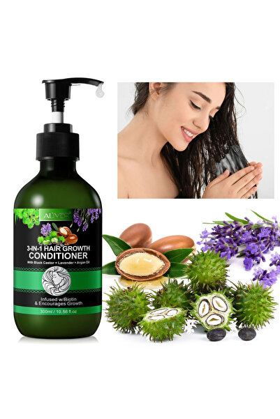 OEM 3 in 1 Shampoo Conditioner with Jamaican Black Castor Oil, Lavender and Argan, 300 ml, ALIVER®