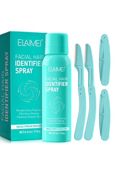 ELAIMEI Spray Facial cu 4 Lame pentru Îndepărtarea Părului Nedorit 114 g Turc...