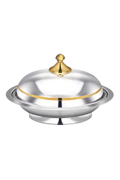 Bohara طبق تقديم ذهبي دائري 50 سم