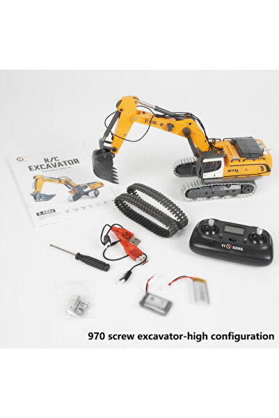 Choice نموذج محاكاة حفارة YG-970 970 صغيرة 1/50 RTR RC مع جهاز تحكم عن بعد للسطح المكتب مع إضاءة وصوت