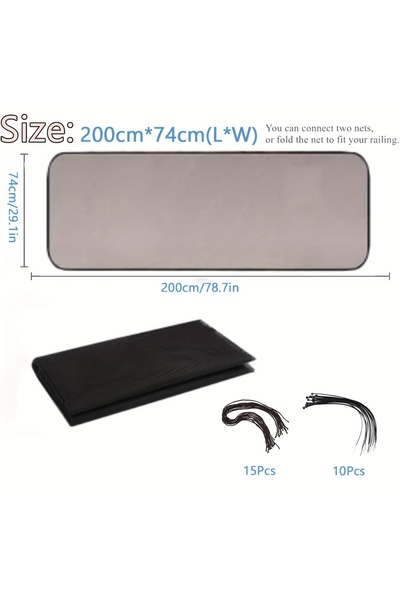 Choice بوابة أطفال سوداء للسلالم، وواقي درابزين للأطفال والحيوانات الأليفة، وشبكة أمان لسلالم درابزين الشرفة، مقاس صغير