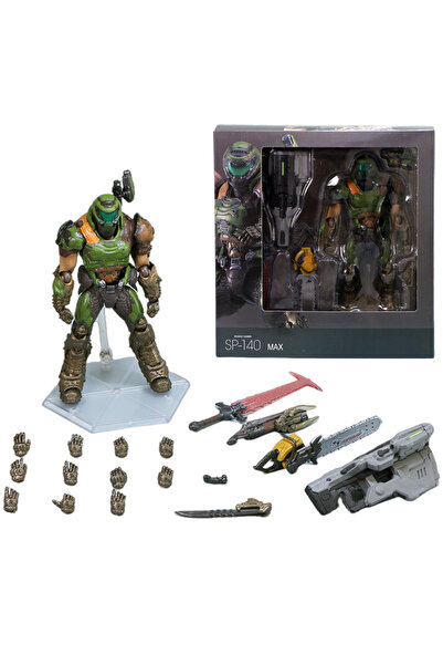 BANDAI Doom Guy Doom Figma Doom Eternal SP-140 Doom Guy Doom Slayer 1/12 16CM Action Figure Collection Gam